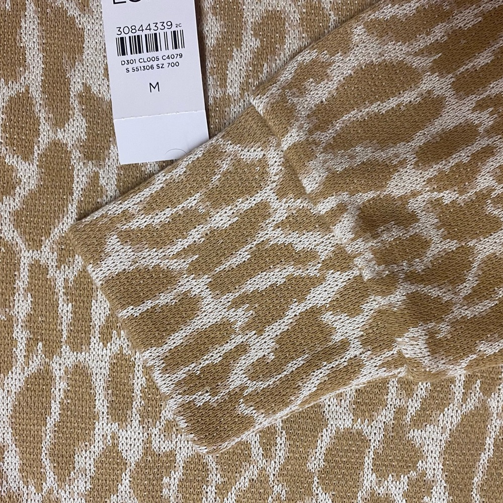 LOFT MOCKNECK PULLOVER ANIMAL PRINT SWEATER SIZE MEDIUM - Picture 3 of 10